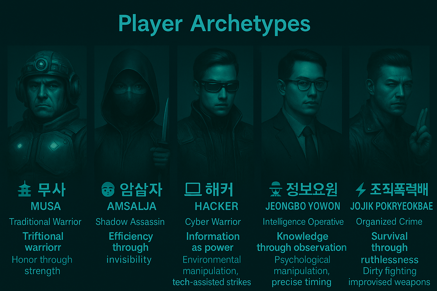 Player Archetypes Overview Screenshot